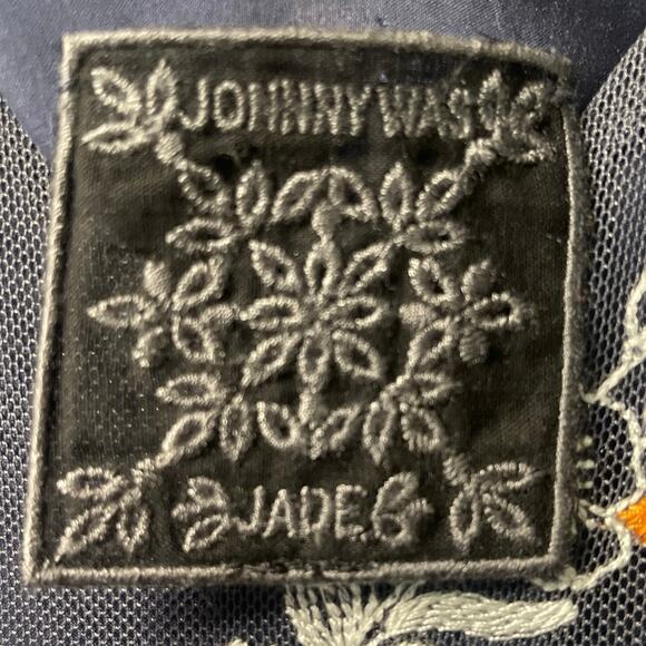 JOHNNY WAS JADE Women’s Southwestern Embroidered Blue Maxi Dress - Picture 8 of 8